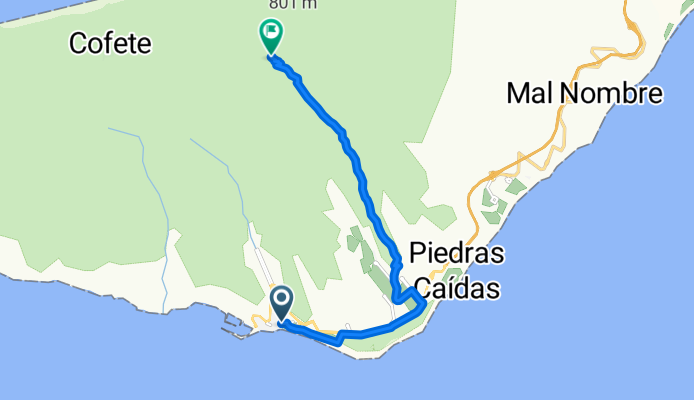 Morro Jable (0m.) - Pico de la Zarza (807m.) CLONED FROM ROUTE 304798