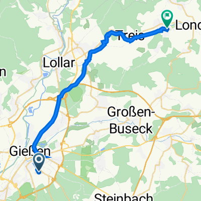 Bänningerstraße 14, Gießen nach Allertshäuser Straße 6B, Allendorf (Lumda)