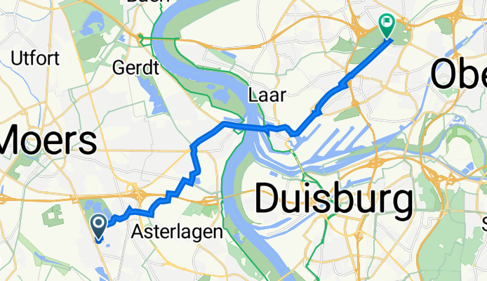 Zillestraße 14, Moers nach Emscherstraße 71, Duisburg