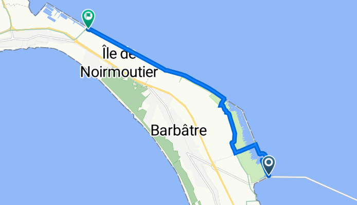 Route du Gois, Barbâtre à Rue du Bonhomme, La Guérinière