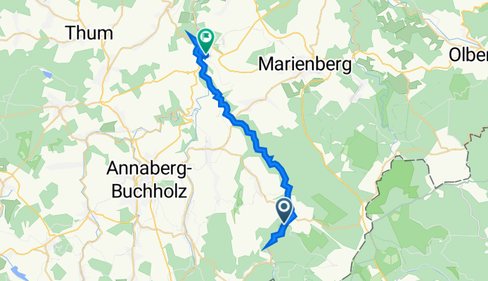 Schmalzgrubner Straße 9–17, Mildenau nach Annaberger Straße 11, Wolkenstein