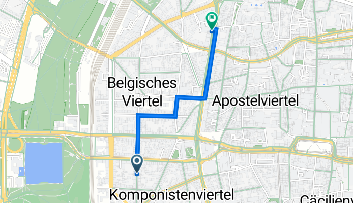 Brüsseler Straße 25, Cologne à Hohenzollernring 81, Cologne