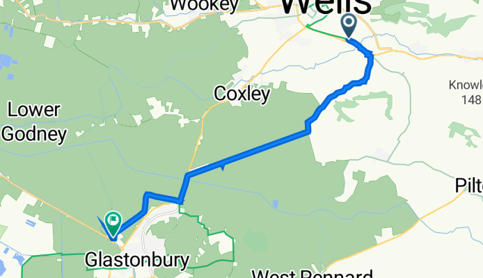Bishops Park Way, Wells to 2 Meare Road, Glastonbury