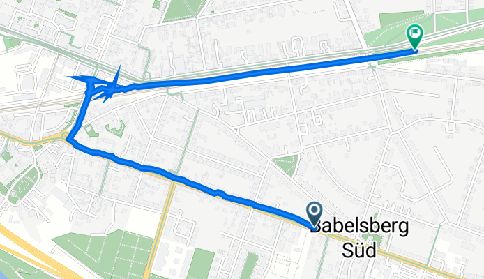 GroĂźbeerenstraĂźe 86, Potsdam nach Stahnsdorfer StraĂźe 8, Potsdam