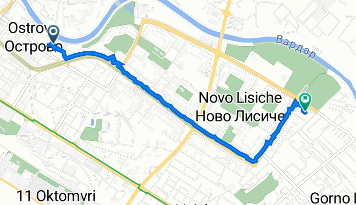 Улица 23 Октомври 19А, Skopje to Булевар Февруарски Поход 56, Skopje