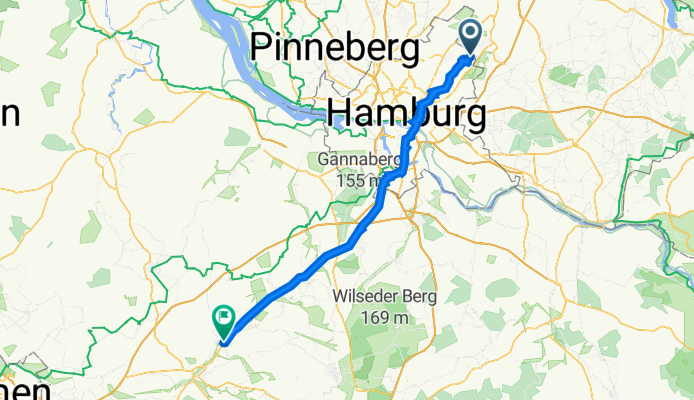 Buchenring 53, Hamburg to Große Straße 13-15, Scheeßel