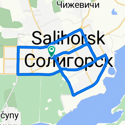 улица Богомолова, Солигорск до улица Богомолова, Солигорск