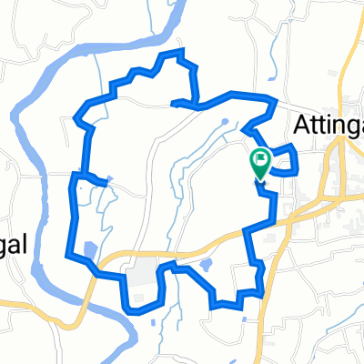 Veerakeralapuram West Lane, Attingal to Veerakeralapuram West Lane, Attingal