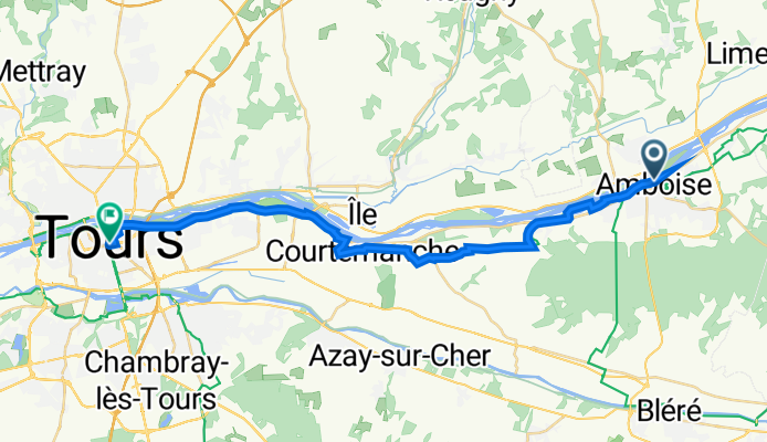 11 Quai Charles Guinot, Amboise a 2 Boulevard Heurteloup, Tours