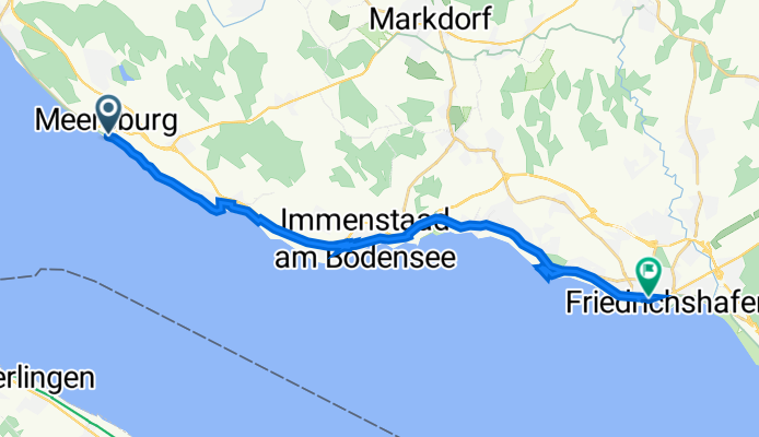 Uferpromenade 2, Meersburg nach Friedrichstraße 18, Friedrichshafen