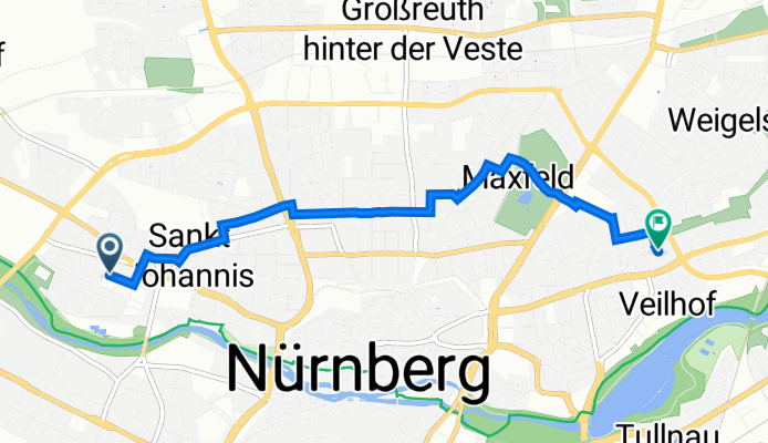 Wilhelm-Marx-Straße 39, Nürnberg nach Fichtestraße 30, Nürnberg