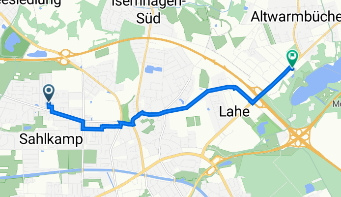 Mahlsdorfweg 7, Hannover nach Pappelweg 1, Isernhagen