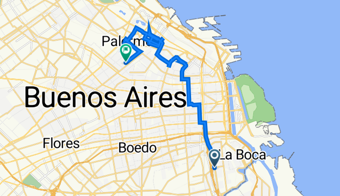 De Avenida Montes de Oca 901, Buenos Aires a Malabia 1786, Buenos Aires