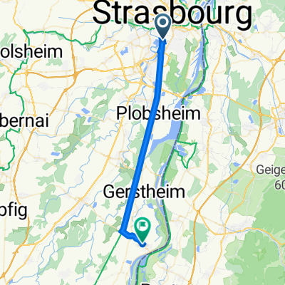 Rue du Doubs 18, Strasbourg nach Rue des Tuileries 2, Rhinau