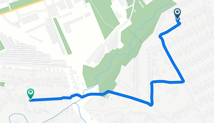 От улица Кольцевая, Нефтекамск до Северная улица 59, Нефтекамск