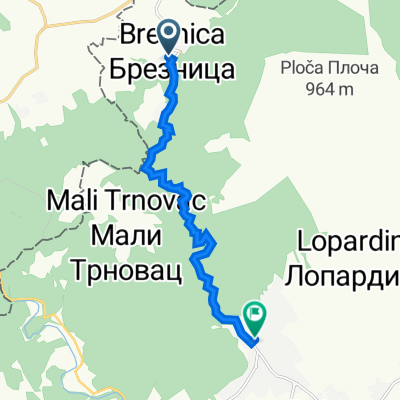 Breznica 91, Бујановац to Veliki Trnovac 291, Бујановац