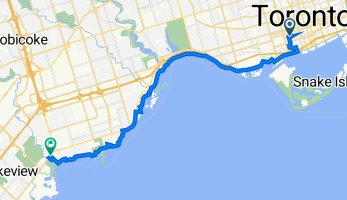 42 Mercer St, Toronto to 91–99 41st St, Toronto