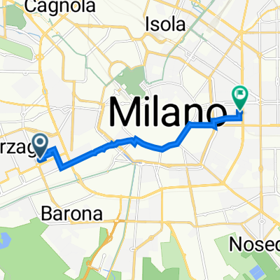 Via Francesco Carlini 5, Milano a Via Archimede 75, Milano