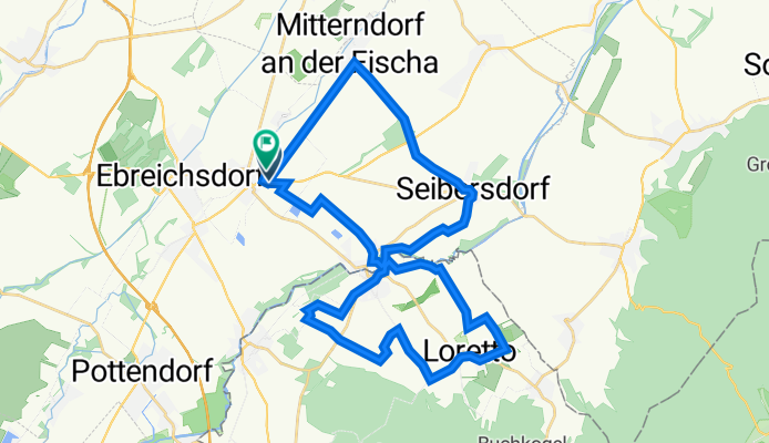 Prinz-Eugen-Straße 2, Ebreichsdorf nach Schloßgarten 3, Ebreichsdorf