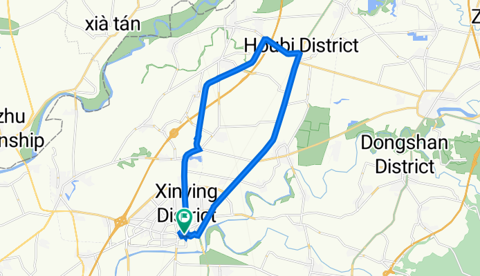 康樂街1之7號, 新營區 to 康樂街4號, 新營區