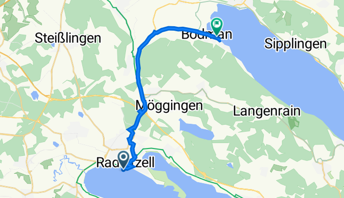 Karl-Wolf-Straße 5, Radolfzell am Bodensee nach Seestraße 5, Bodman-Ludwigshafen