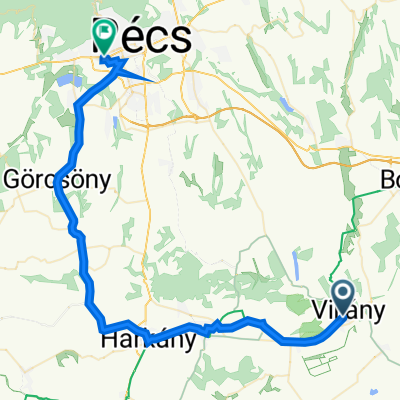 Baross Gábor utca 85., Villány to Vadrózsa utca 14., Pécs