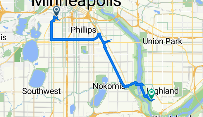 Clifton Avenue 416, Minneapolis to Itasca Avenue 2086, Saint Paul