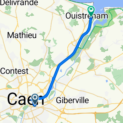 19 Place de la Gare, Caen nach 36–42 Quai Jean Charcot, Ouistreham