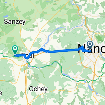 16 Rue de la Côte, Nancy à 190  Rue de l'Hôtel de Ville, Écrouves