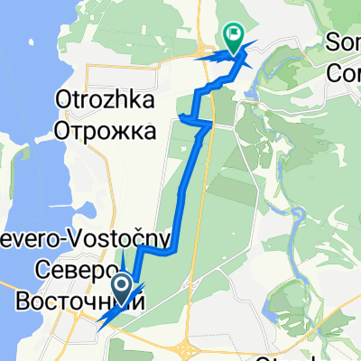 От Роддом №4, Воронеж до улица Фёдора Тютчева 93 корпус 6, Воронеж