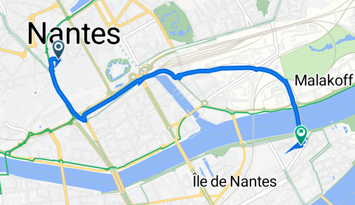 Rue Saint-Léonard 11, Nantes to Rue du Général de Bollardière 4, Nantes