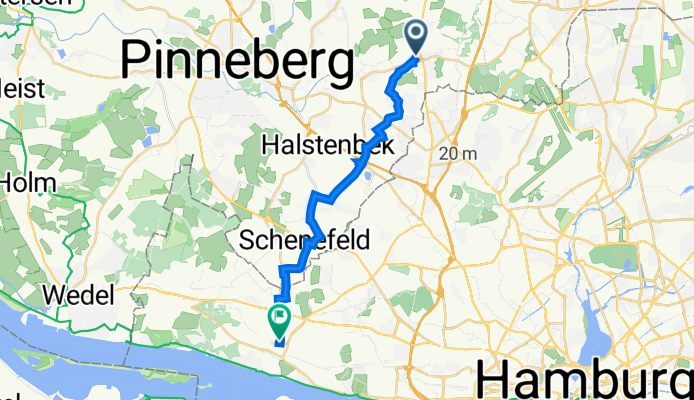 Grellfeldtwiete 11, Bönningstedt nach Simrockstraße 35, Hamburg