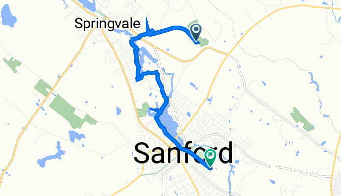 Sanford to 10 Central Ave, Sanford