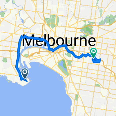 120 Nelson Pl, Williamstown to 58 Heyington Pl, Toorak