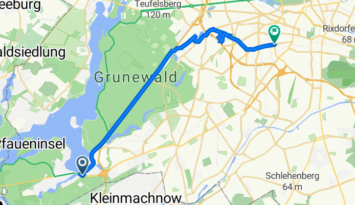 Stahnsdorfer Damm 3–5, Berlin nach Grunewaldstraße 65, Berlin