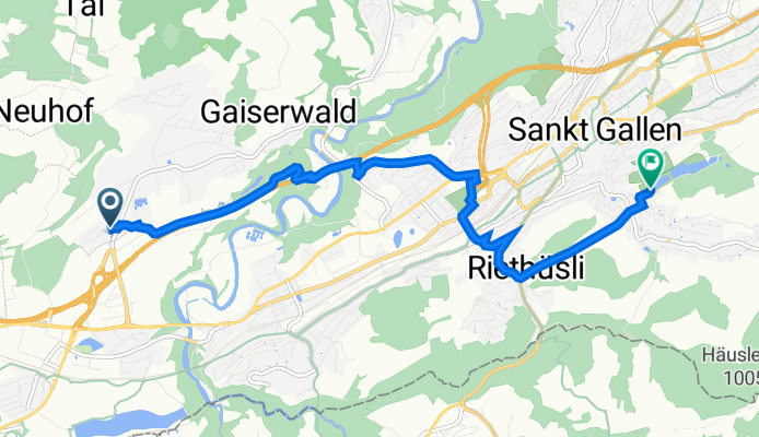 Moosstrasse 6, Abtwil SG nach Bitzistrasse 43, St. Gallen