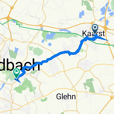 Kampstraße 1A, Kaarst nach Rheydter Straße 149, Korschenbroich