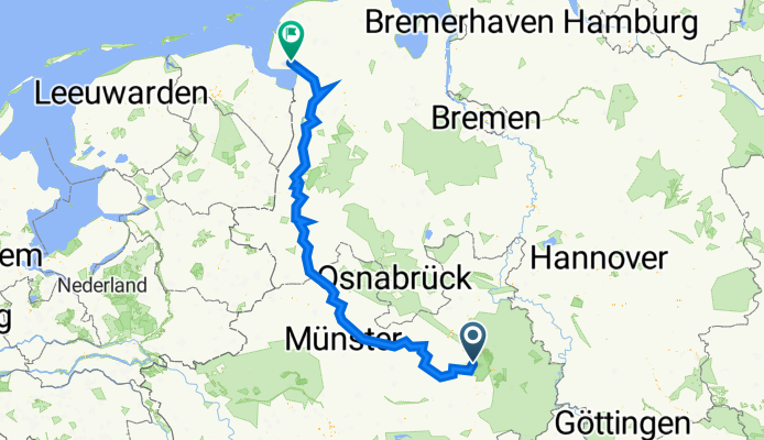 Emsradweg - Von der Quelle bis zur Mündung