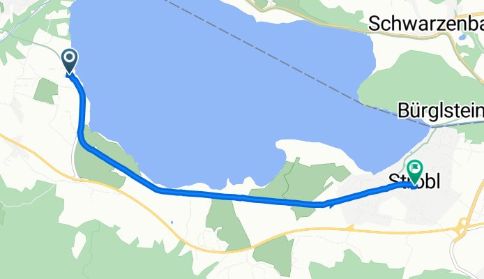 Gschwendt 36, Strobl am Wolfgangsee to Ischlerstraße 19, Strobl am Wolfgangsee