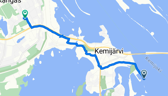 Satamatie 6, Kemijärvi to Pelkosenniementie 5, Kemijärvi