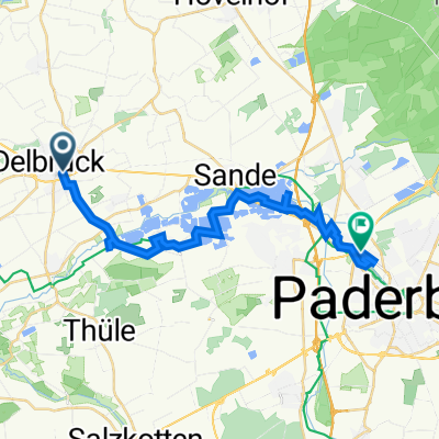 Schlaunstraße 4, Delbrück nach Fürstenallee 53, Paderborn