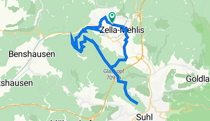 Rodebachstraße 46, Zella-Mehlis nach Rodebachstraße 31, Zella-Mehlis