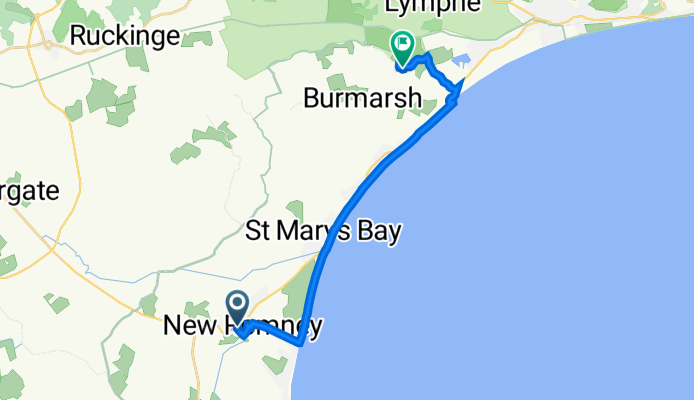 41 High St, New Romney to Lower Wall Road, West Hythe, Hythe