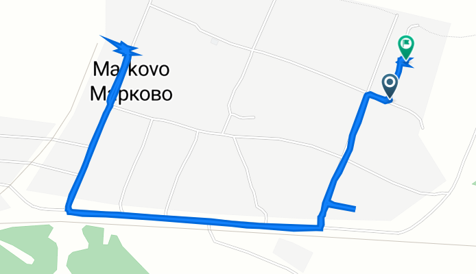 От Ивановская улица 5, Марково до Ивановская улица 8, Марково