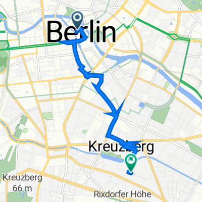 Bodestraße 3, Berlin to Dieffenbachstraße 12, Berlin