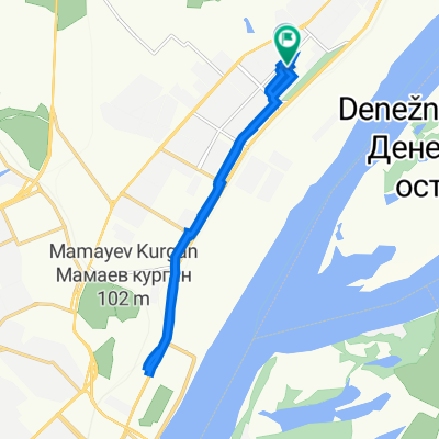 улица Пельше, 6, Волгоград до улица Пельше, 6, Волгоград