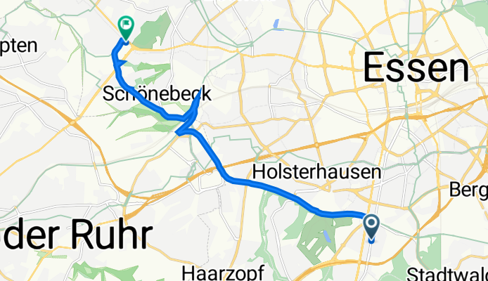 Rüttenscheider Straße 251, Essen nach Bandstraße 22, Essen