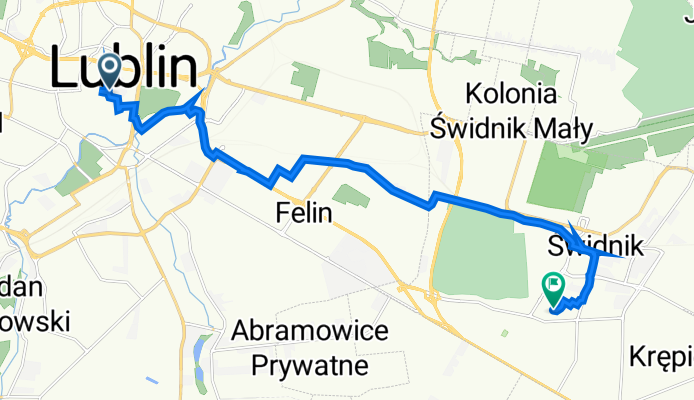 Lubartowska 1, Lublin do Klonowa 71, Świdnik