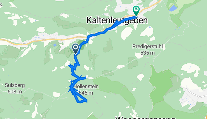Straße ohne Straßennamen, Kaltenleutgeben nach Promenadegasse 15, Kaltenleutgeben