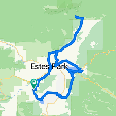 1055 Griffith Ct, Estes Park to 1050 Griffith Ct, Estes Park